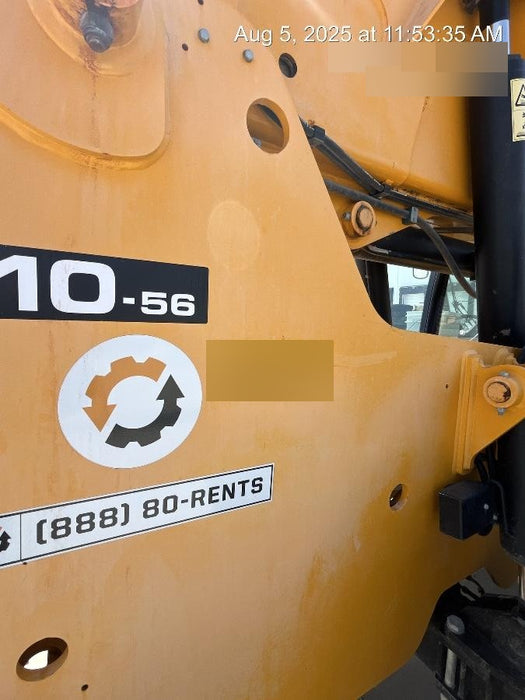 2019 JCB 510-56 Enclosed Cab, 74 HP, Solid Tires, Worklights, Beacon, Aux Hydraulics, Lifting Eye w/66" Carriage/60" Forks