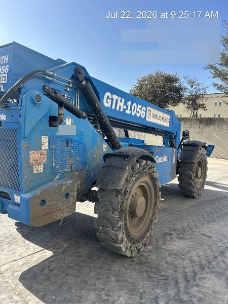 2019 Genie GTH-1056 Canopy, Solid RT Tires, LED Work Lights, Beacon 60" QA Carriage, 60" Forks