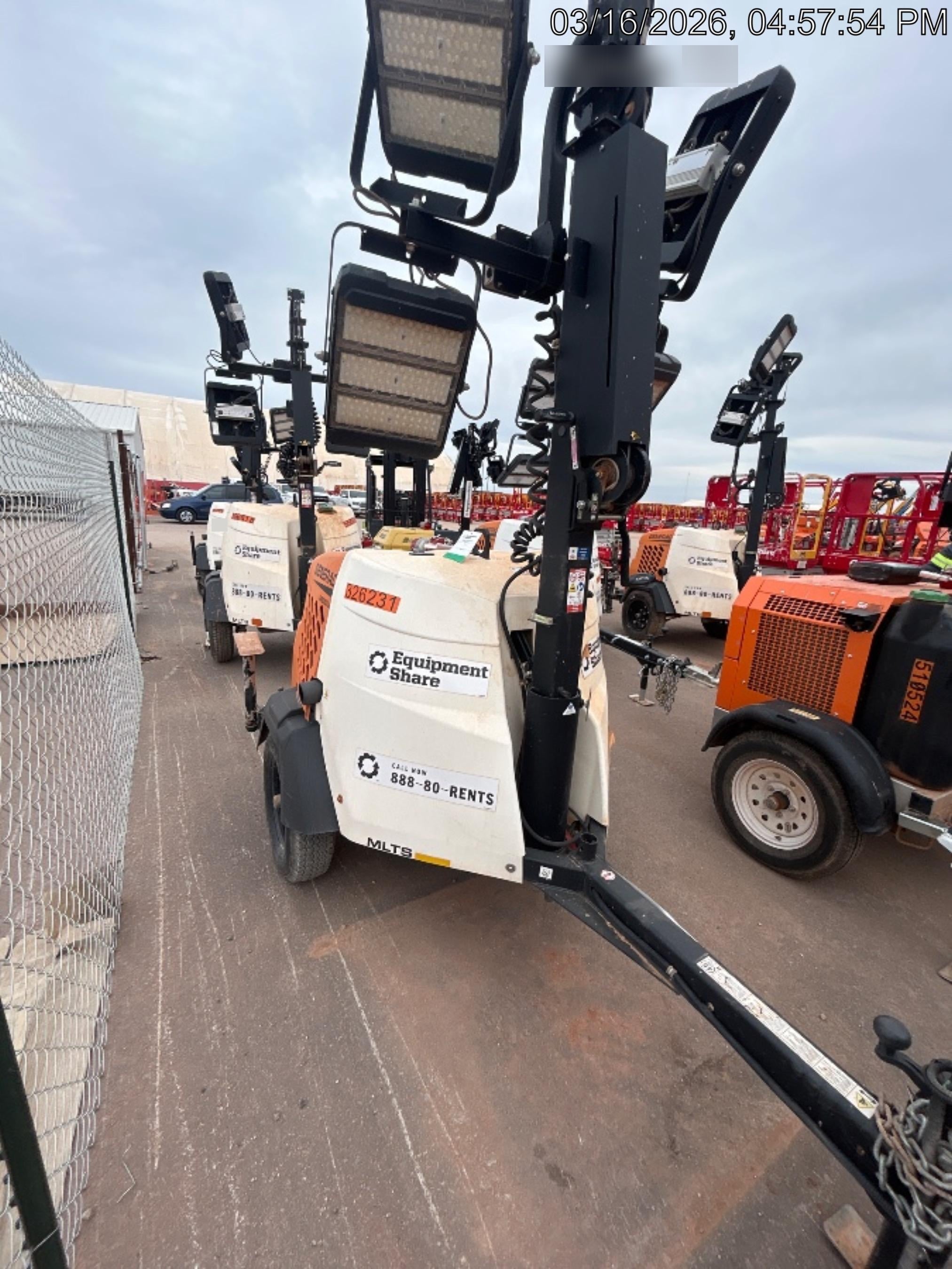 2023 Generac MLT2 Diesel, Flex Switch 120V Input, Powerzone Controller, (4) 320W LED Lights, 4kW Generator, 39.9 Gal Fuel Tank, 2" Ball, T3