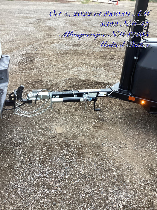 2022 Allmand NLV3GR (4) LED Light Fixture 350W, 23' Vertical Mast, 3kW Prime, Towable, ES Decals, T3