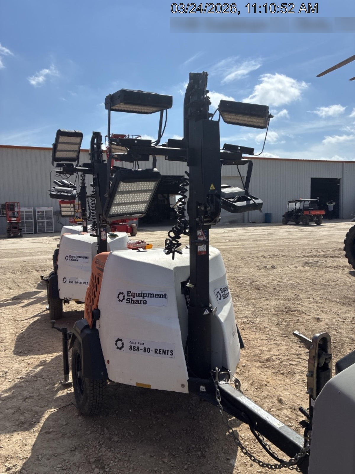 2024 Generac MLT2 Diesel, Flex Switch 120V Input, Powerzone Controller, 
(4) 320W LED Lights, 4kW Generator, 39.9 Gal Fuel Tank, 2" Ball, T3