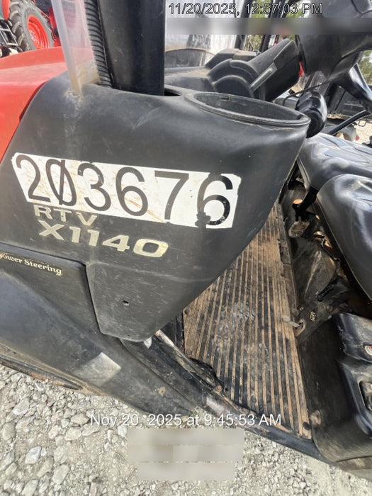 2022 Kubota RTV-X1140W-H Plastic Canopy, Windshield Acrylic Clear, LED Strobe Light, Wire Harness Kit, Back up Alarm