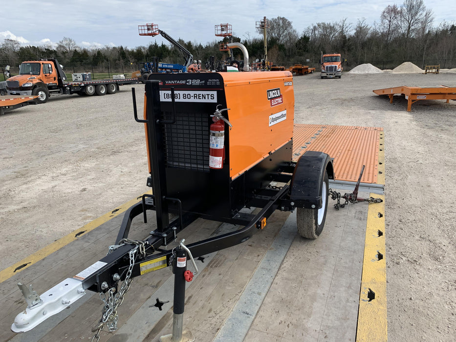 2021 Lincoln Electric Vantage 322 Vantage 322 Ready Pak 3 w/ Decals, ORANGE (includes trailer, cable rack, fender light kit) NO Telematics
