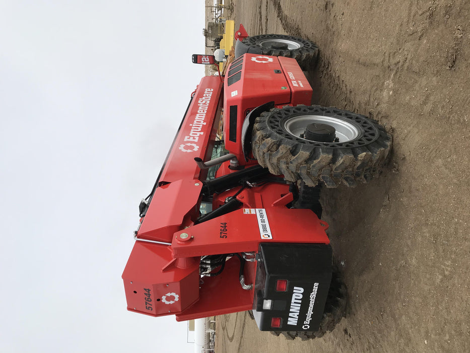 2020 Manitou MTA12055SER3 Cab/Heat/Air, Solid Tires, Amber Strobe, Lift Hook w/66" Carriage, 60" Forks