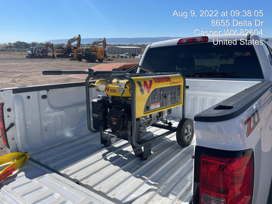 2021 Wacker Neuson GP6600A Standard 6.6kW Generator, Includes Wheel Kit. P/N: 5100042220