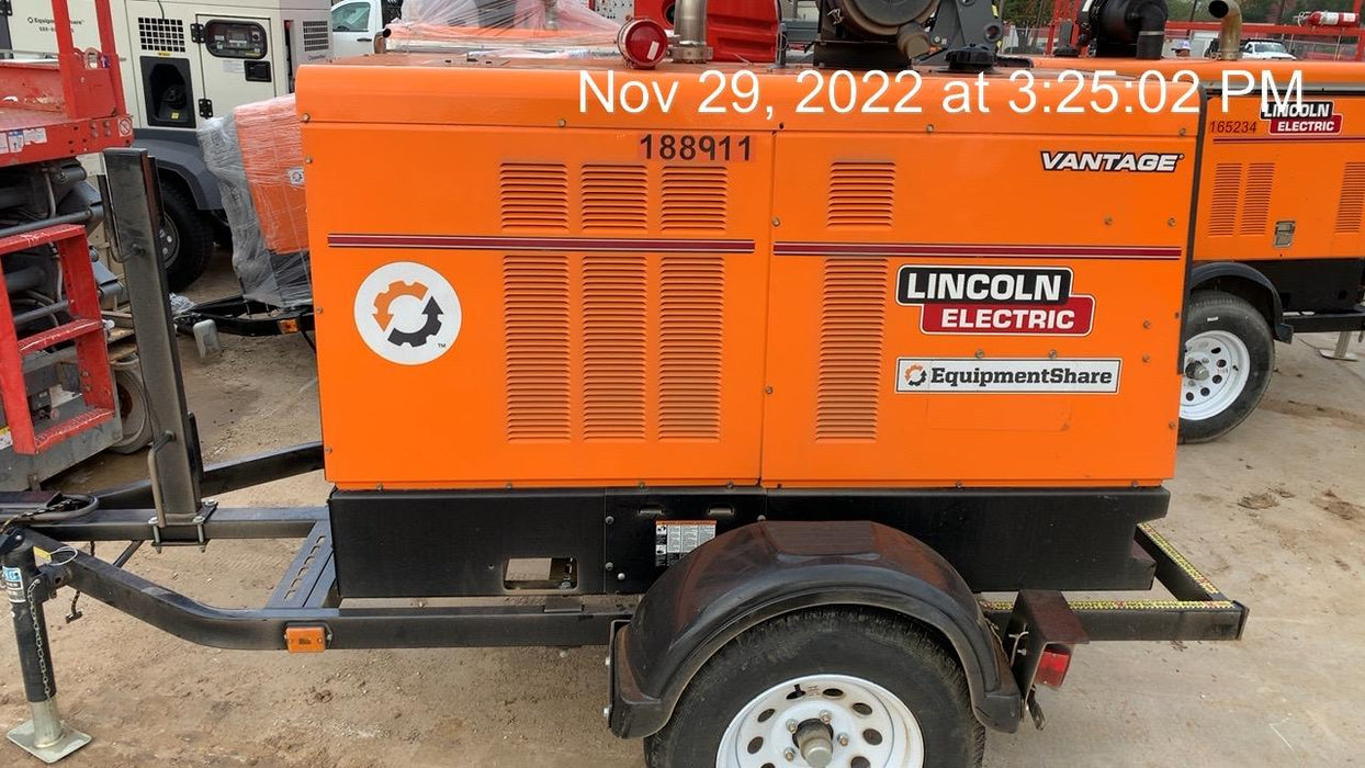 2021 Lincoln Electric Vantage 549X Ready Pak 3, ORANGE (includes trailer, cable rack, fender light kit)