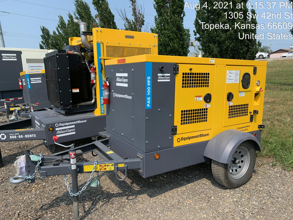 2021 ATLAS COPCO PAS 100 HF CS Enclosed