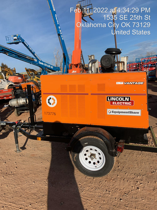 2021 Lincoln Electric Vantage 549X Ready Pak 3, ORANGE (includes trailer, cable rack, fender light kit)