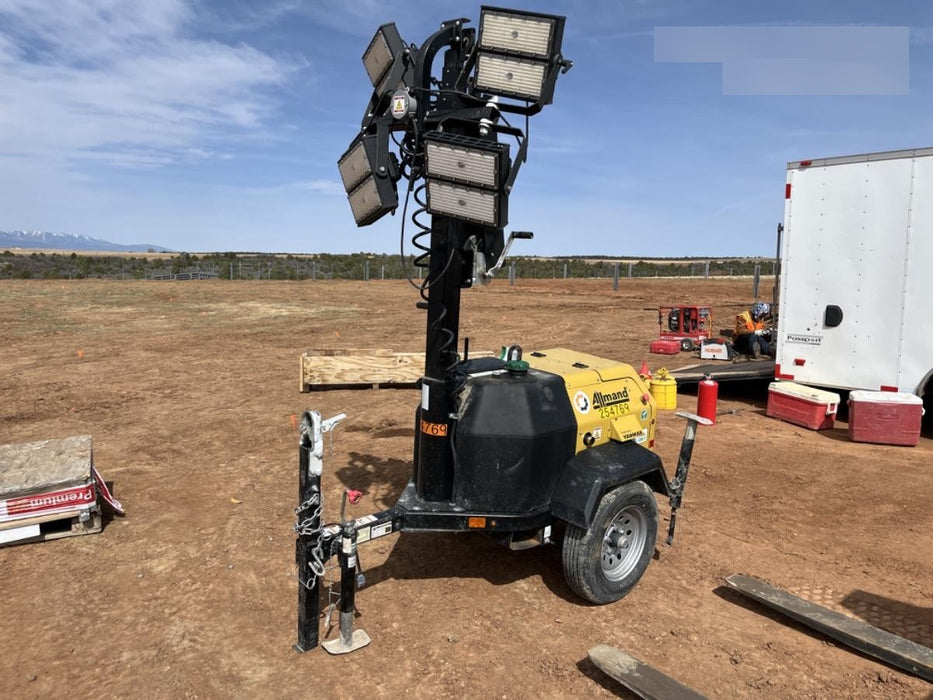 2022 Allmand NLV3GR (4) LED Light Fixture 350W, 23' Vertical Mast, 3kW Prime, Towable, ES Decals, T3