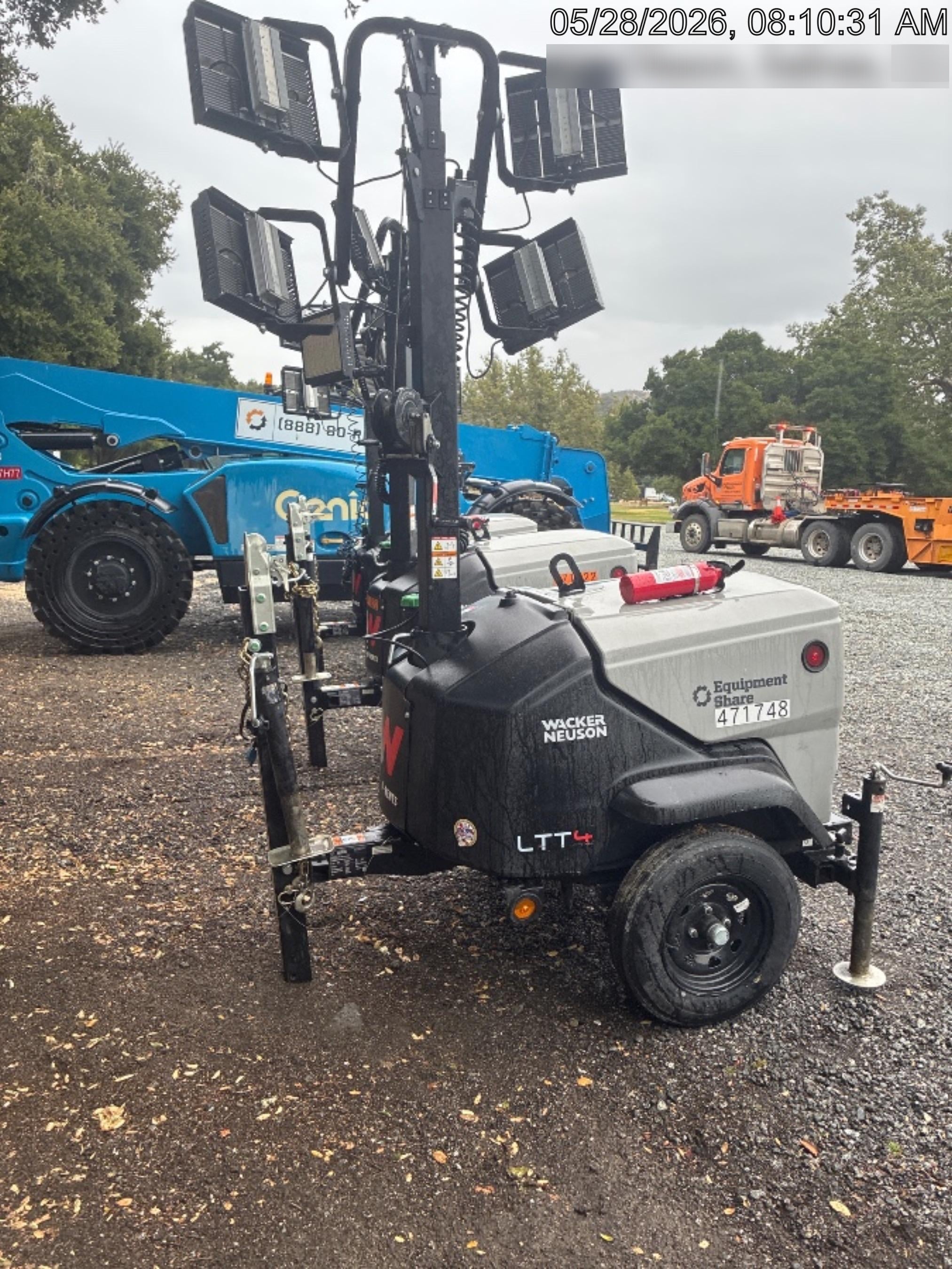 2024 Wacker Neuson LTT4 Diesel, Kohler KDW702, Deep Sea Controller, Auto Start, LED 320W, Bypass Outlet, T3