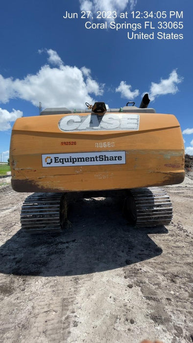 2016 Case CX350D CAB A/C, 13'-3" ARM, STEEL TRACKS, THUMB