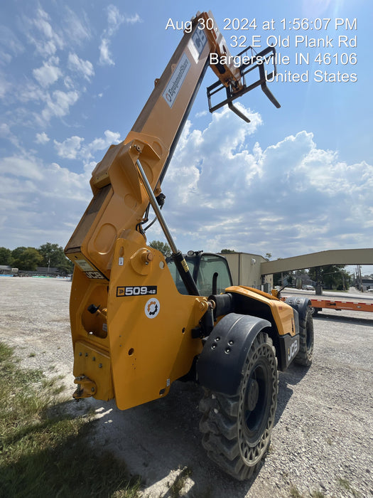 2020 JCB 509-42 Cab/Heat/Air, Solid Tires, Work Lights, Beacon, Aux Hydraulics, Back up Alarm, Lifting Eye, ES Decals