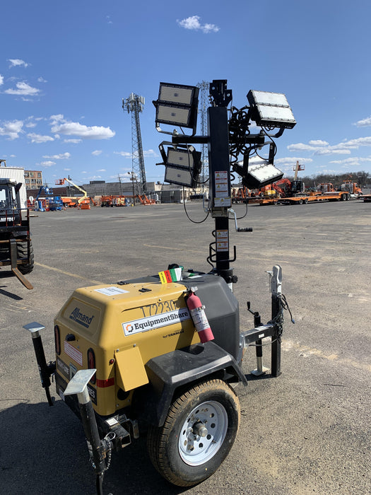 2021 Allmand NLV3GR (4) LED Light Fixture 350W, 23' Vertical Mast, 3kW Prime, Towable, Deep Sea L401, Leveling Jacks, Yanmar T4F 5.8hp