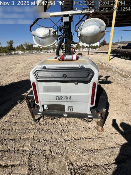 2018 Wacker Neuson LTV6L-MH Wacker Neuson LTV6L Mobile Light Tower w/Fuel Level Sensor Installed