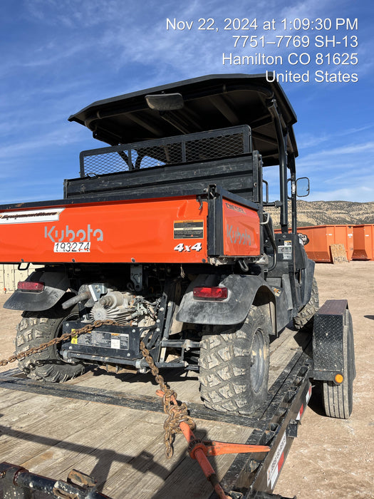 2022 Kubota RTV-X1140W-H Plastic Canopy, Windshield Acrylic Clear, LED Strobe Light, Wire Harness Kit, Back up Alarm