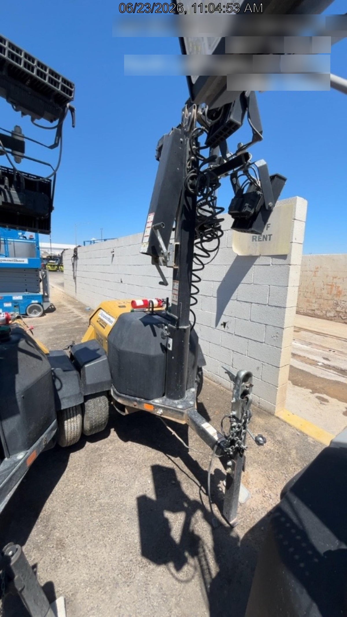 2021 Allmand NLV3GR (4) LED Light Fixture 350W, 23' Vertical Mast, 3kW Prime, Towable, Deep Sea L401, Leveling Jacks, Yanmar T4F 5.8hp