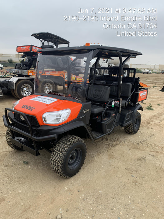 2021 Kubota RTV-X1140W-H Plastic Canopy, Windshield Acrylic Clear, LED Strobe Light, Wire Harness Kit, Back up Alarm