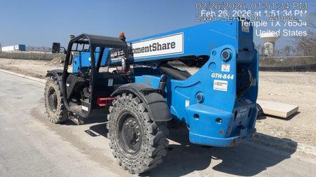 2019 Genie GTH-844 Canopy, Solid RT Tires, LED Work Lights, Beacon 60" QA Carriage, 48" Forks