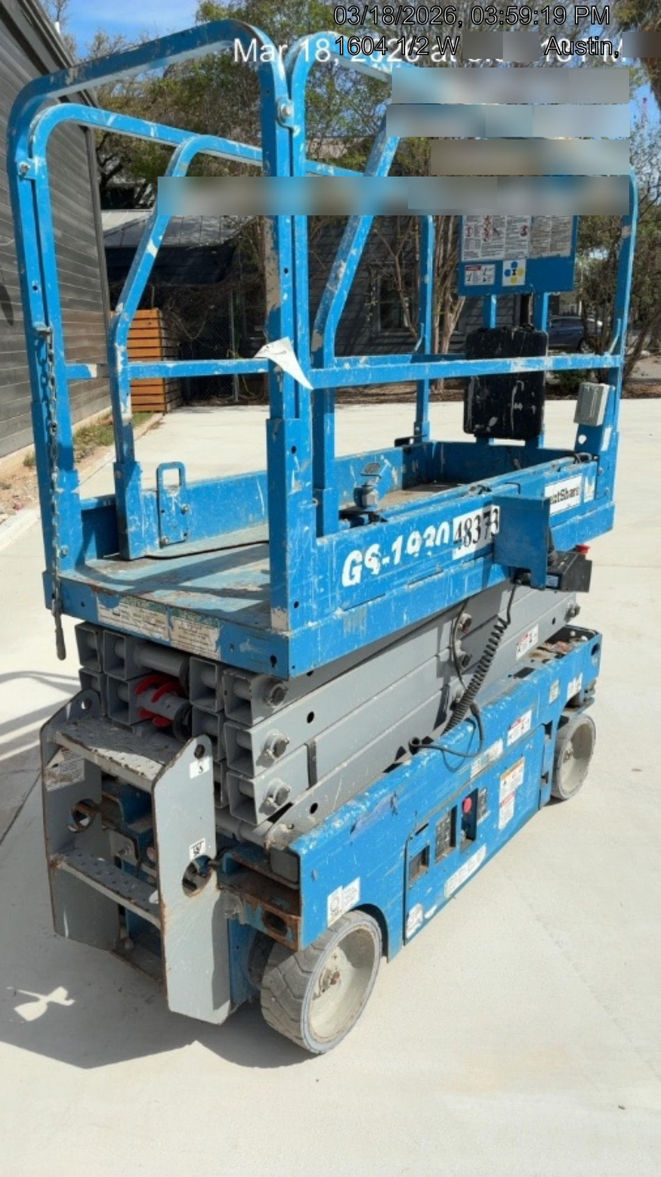 2019 Genie GS-1930 Fixed rails with chain Entry