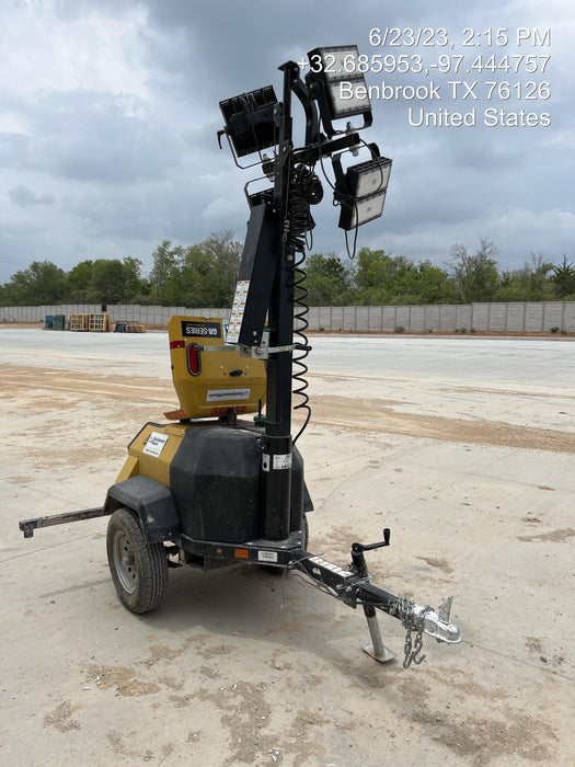 2022 Allmand NLV3GR (4) LED Light Fixture 350W, 23' Vertical Mast, 3kW Prime, Towable, Deep Sea L401, Leveling Jacks, Yanmar T4F 5.8hp