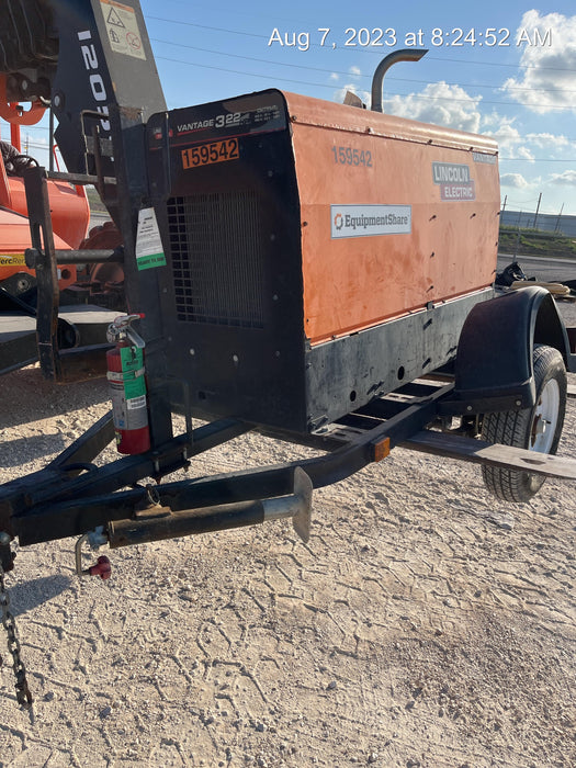 2021 Lincoln Electric Vantage 322 Vantage 322 Ready Pak 3 w/ Decals, ORANGE (includes trailer, cable rack, fender light kit) NO Telematics