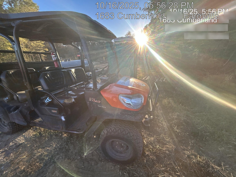2021 Kubota RTV-X1140W-H Plastic Canopy, Windshield Acrylic Clear, LED Strobe Light, Wire Harness Kit, Back up Alarm