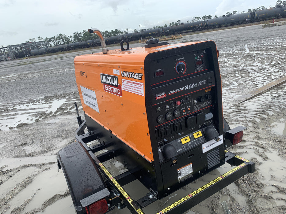 2021 Lincoln Electric Vantage 322 Vantage 322 Ready Pak 3 w/ Decals, ORANGE (includes trailer, cable rack, fender light kit) NO Telematics