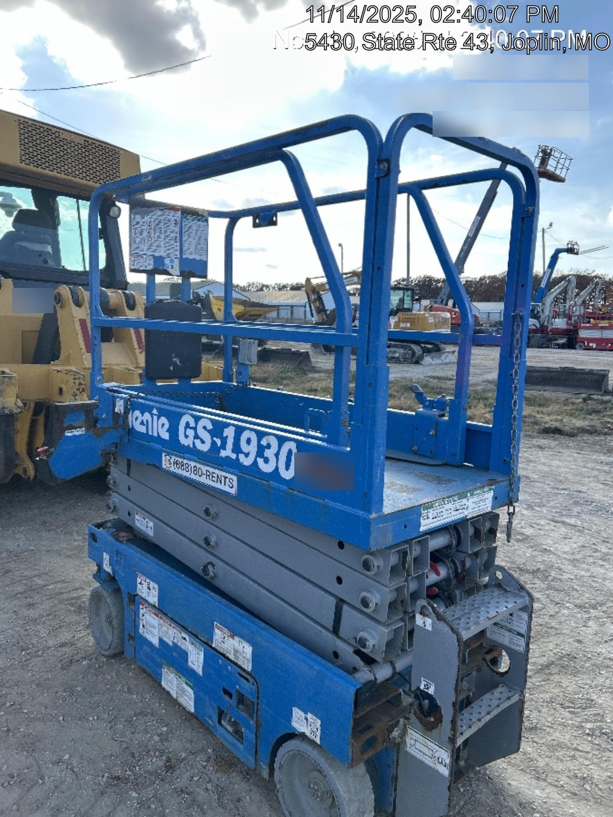 2018 Genie GS-1930 Genie GS-1930 w/Fixed Rail, Chain Entry