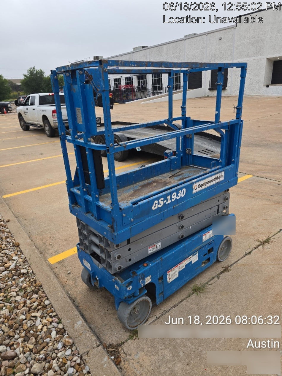 2020 Genie GS-1930 Solid Non Marking Tires, Beacon, Folding rails with half height swing gate