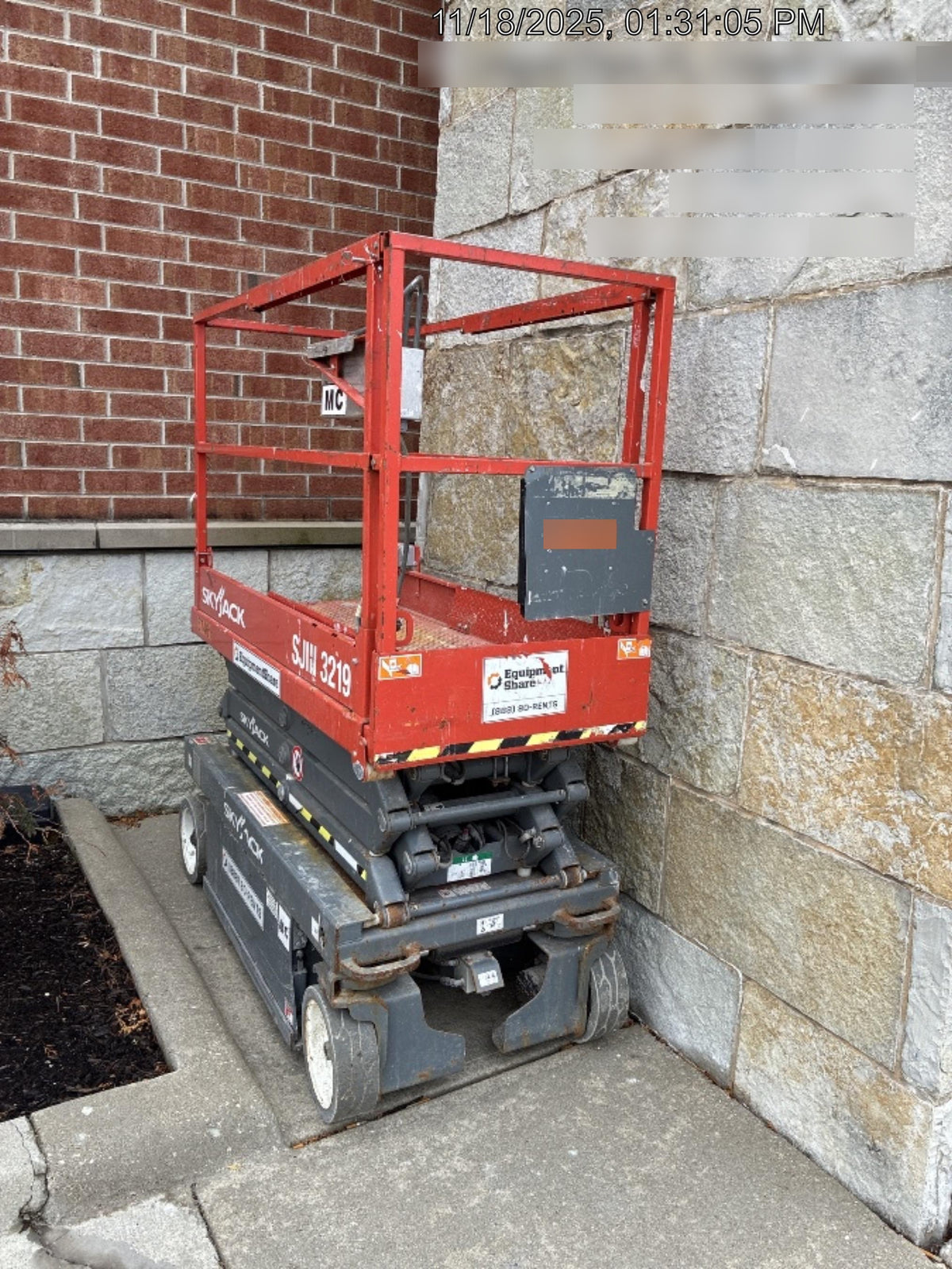 2018 Skyjack SJIII-3219 Standard Rental Specs