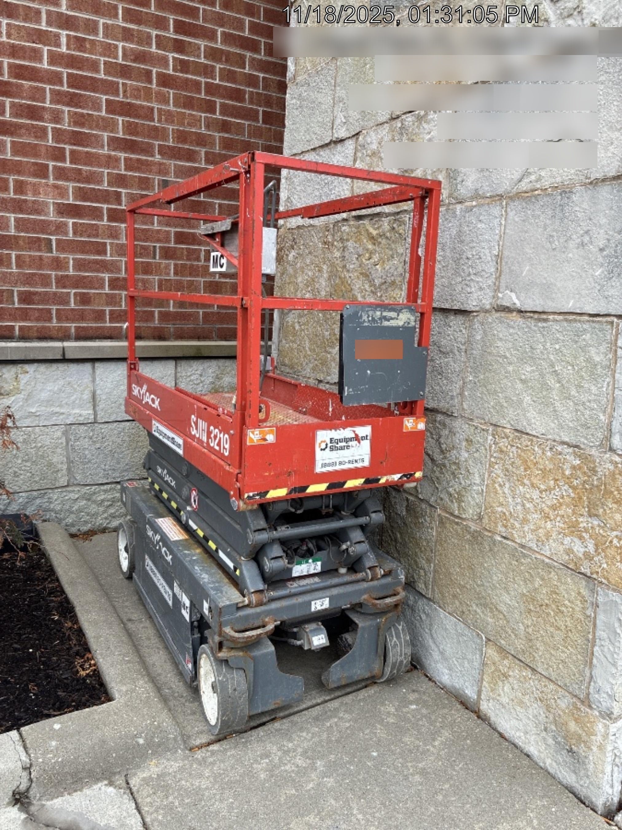 2018 Skyjack SJIII-3219 Standard Rental Specs