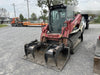 2018 Takeuchi TL12V2C Takeuchi TL12V2C Cab Skid Steer Track Loader, 80" HD dirt bucket with 9 teeth