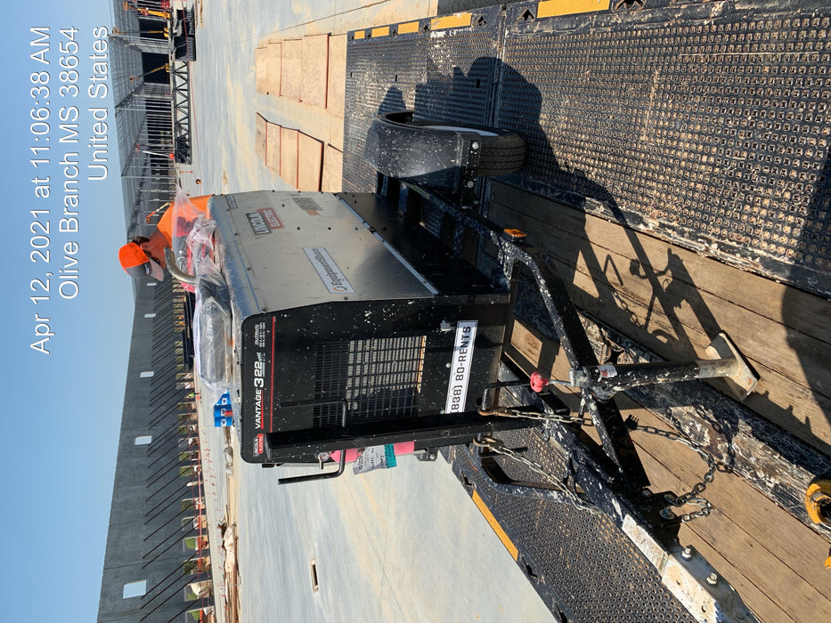 2019 Lincoln Electric Vantage 322 Ready-Pak 3, Two Wheel Trailer, Fender and Light Kit, Cable Rack