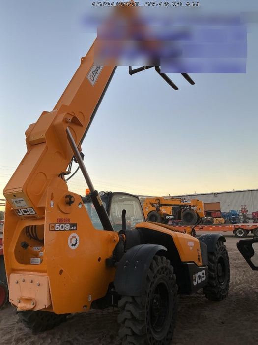 2020 JCB 509-42 Canopy, Solid Tires, Work Lights, Beacon, Aux Hydraulics, Back up Alarm, Lifting Eye, ES Decals