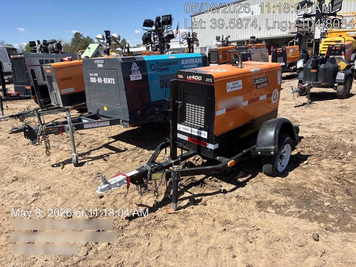 2022 Lincoln Electric LE400 Kubota V1505, Trlr, Cable Rack, Light Kit, ES Decals, T3