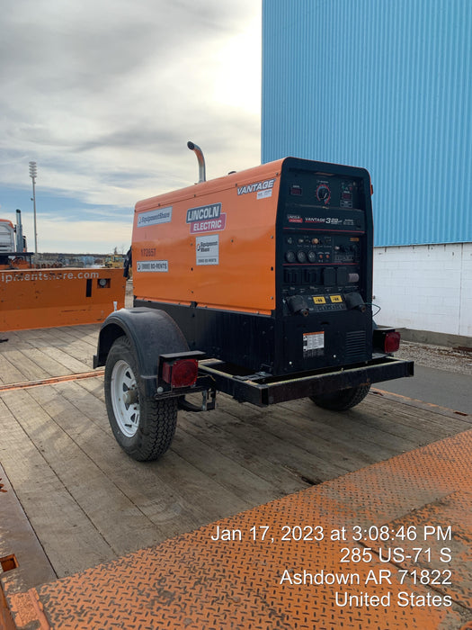 2021 Lincoln Electric Vantage 322 Vantage 322 Ready Pak 3 w/ Decals, ORANGE (includes trailer, cable rack, fender light kit) NO Telematics