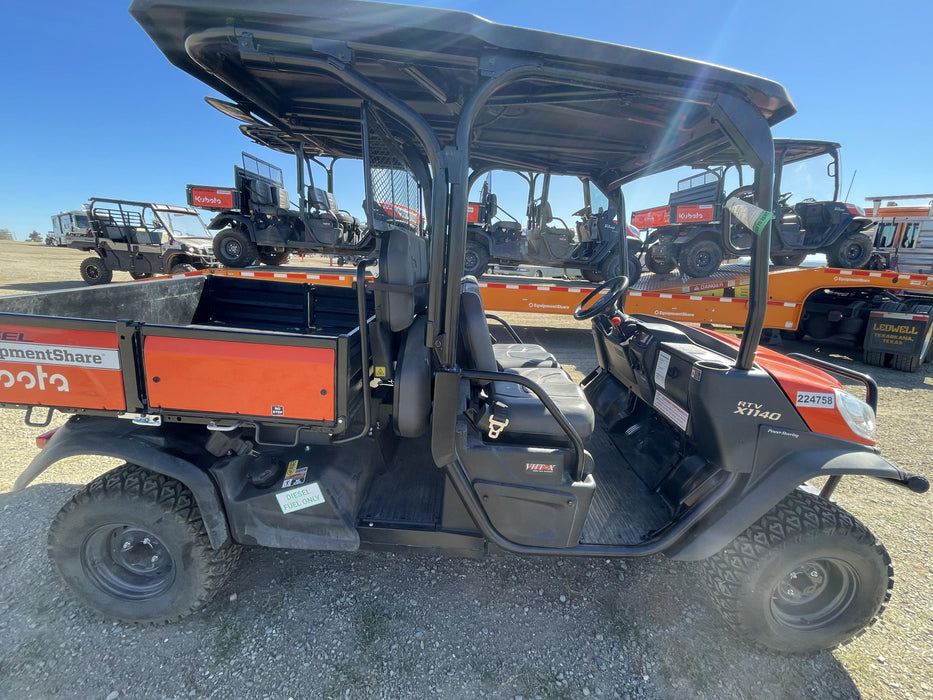 2022 Kubota RTV-X1140W-H Plastic Canopy, Windshield Acrylic Clear, LED Strobe Light, Wire Harness Kit, Back up Alarm
