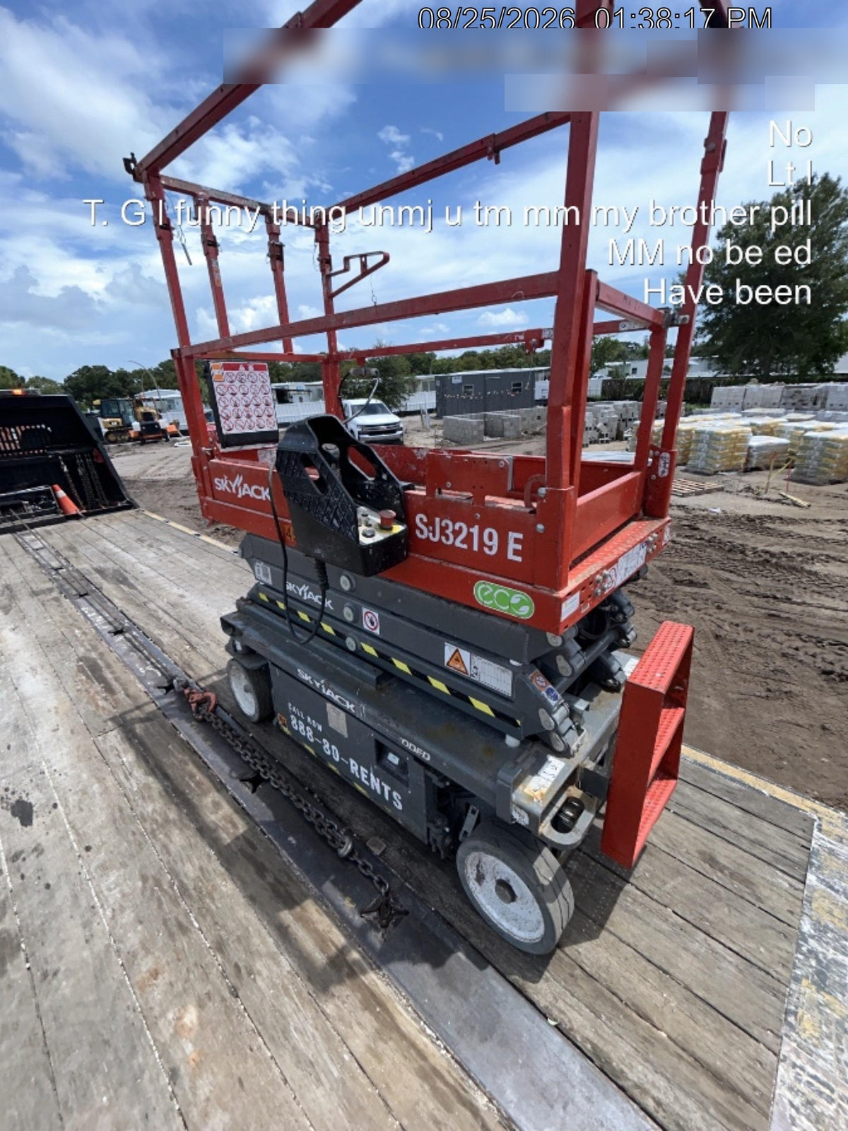 2024 Skyjack SJ3219 Electric Drive, Sld NM Tires, DBcns, RFRails, Power to Platform, T3 + Access Control