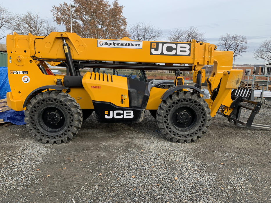 2020 JCB 512-56 Canopy, 74Hp, Solid Tires, Work Lights, Beacon, Aux Hydraulics, Back up Alarm, Lifting Eye, ES Decals