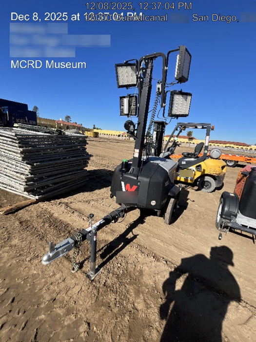 2024 Wacker Neuson LTT4 Diesel, Kohler KDW702, Deep Sea Controller, Auto Start, LED 320W, Bypass Outlet, T3