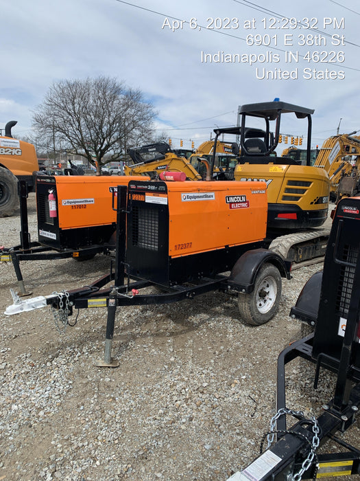 2021 Lincoln Electric Vantage 322 Vantage 322 Ready Pak 3 w/ Decals, ORANGE (includes trailer, cable rack, fender light kit) NO Telematics