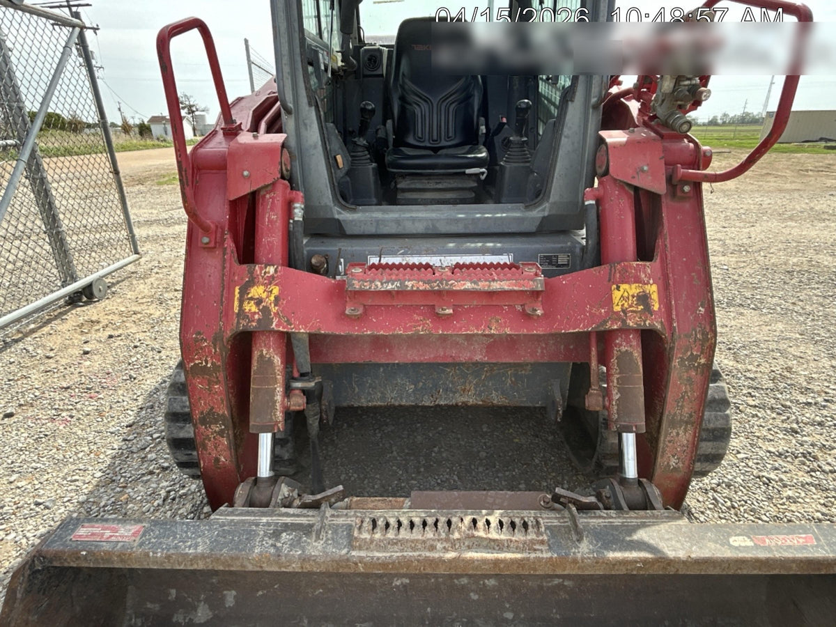 2018 Takeuchi TL12V2C Takeuchi TL12V2C Cab Skid Steer Track Loader, 80" HD dirt bucket with 9 teeth