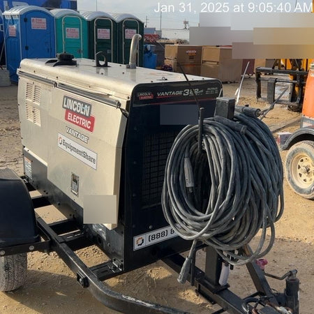 2019 Lincoln Electric Vantage 322 Welder Ready-Pak 3, Two wheel trailer, Fender and Light kit, Cable Rack