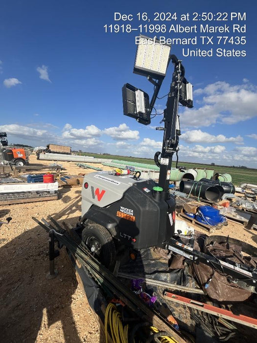 2024 Wacker Neuson LTT4 Diesel, Kohler KDW702, Deep Sea Controller, Auto Start, LED 320W, Bypass Outlet, T3