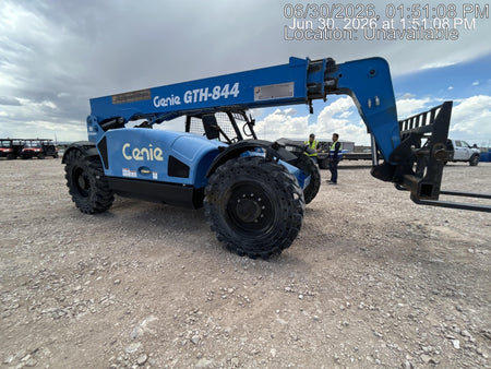 2018 Genie GTH-844 Genie GTH-844 w/Open ROPS, Solid Tires, beacon/work lights, 60" carriage/forks