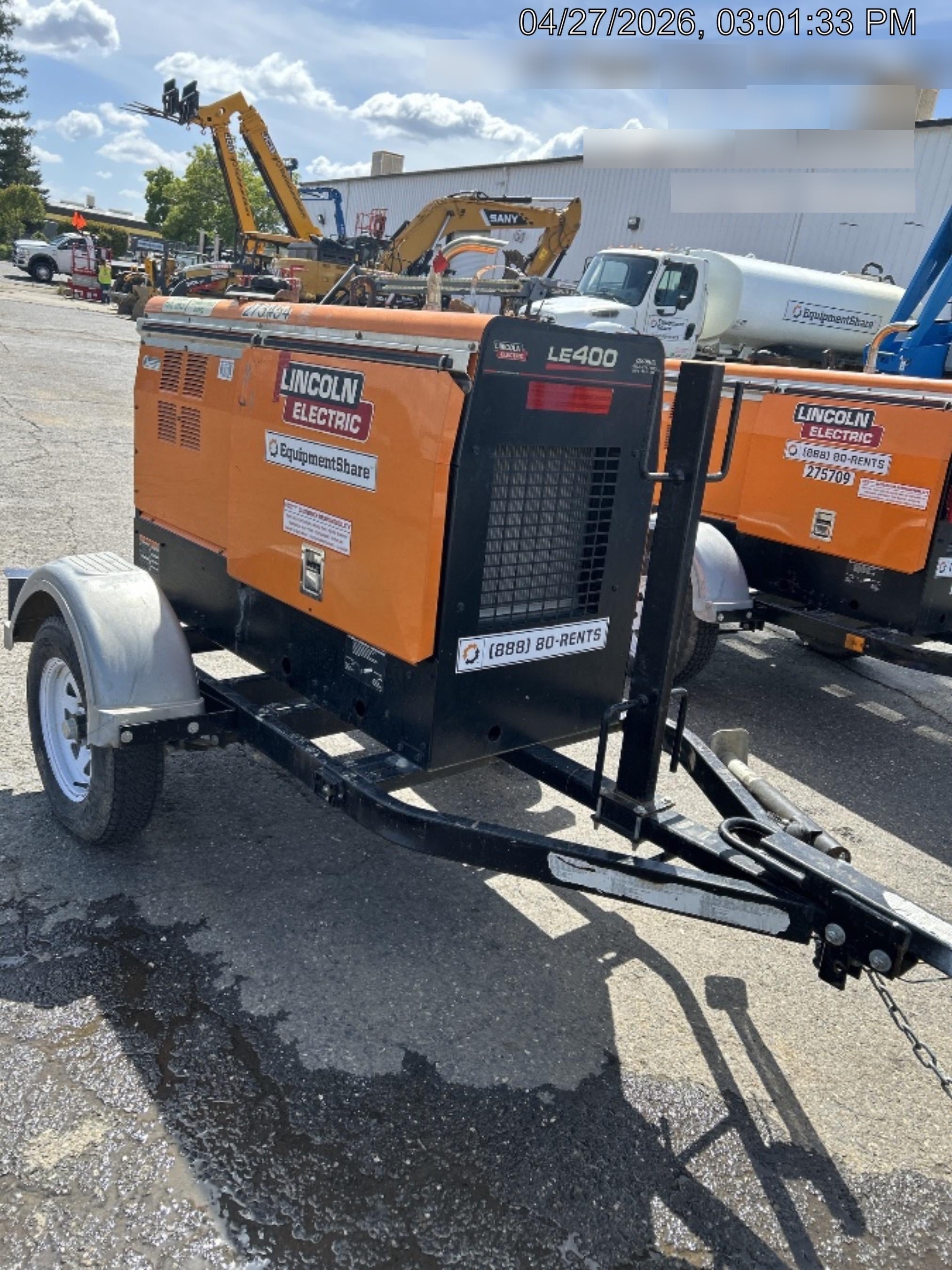 2022 Lincoln Electric LE400 Kubota V1505, Trlr, Cable Rack, Light Kit, ES Decals, T3