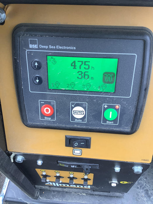 2020 Allmand NLV3GR (4) LED Light Fixture 350W, 23' Vertical Mast, 3kW Prime, Towable, Deep Sea L401, Leveling Jacks, Yanmar T4F 5.8hp