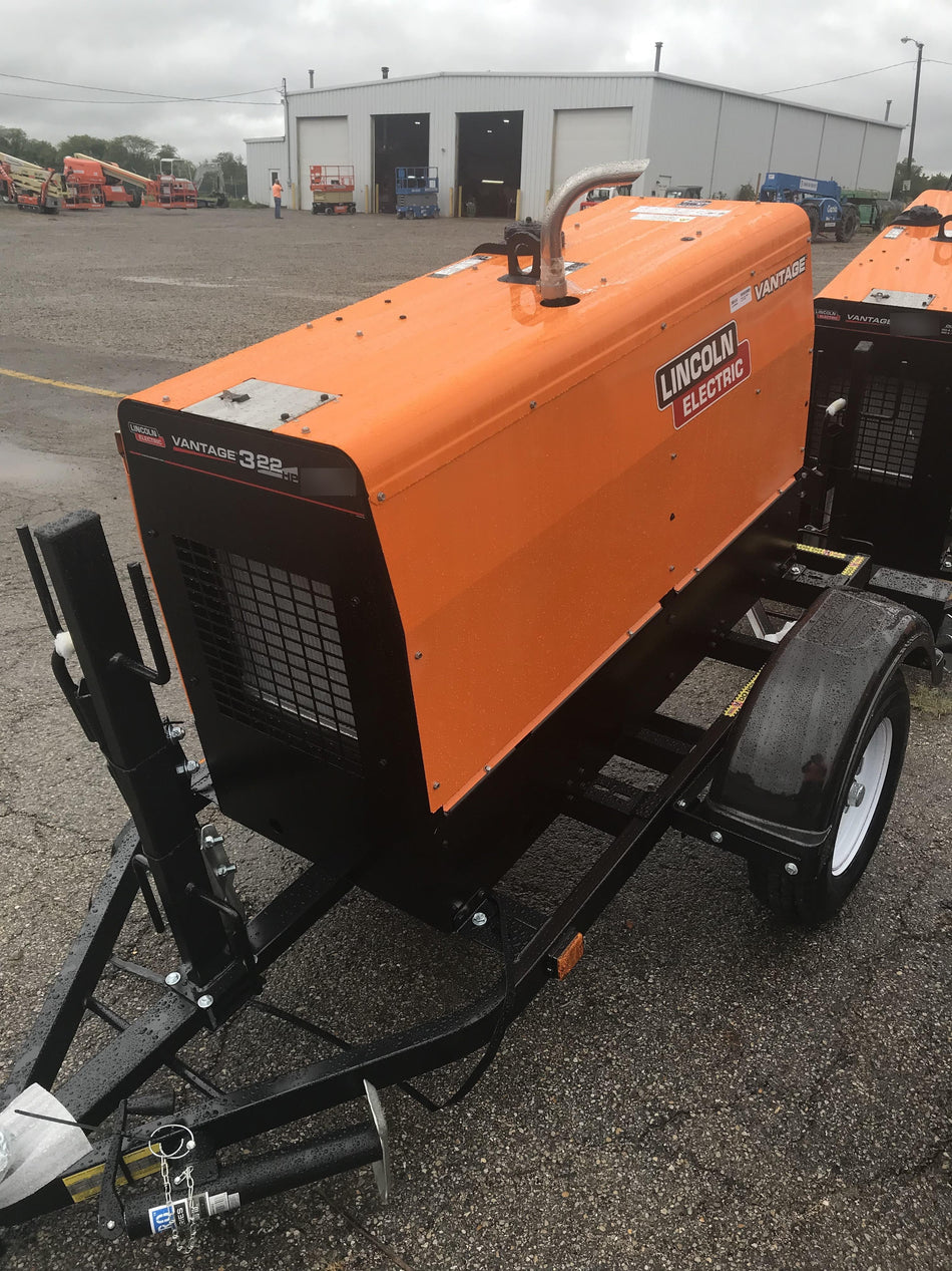 2021 Lincoln Electric Vantage 322 Vantage 322 Ready Pak 3 w/ Decals, ORANGE (includes trailer, cable rack, fender light kit) NO Telematics