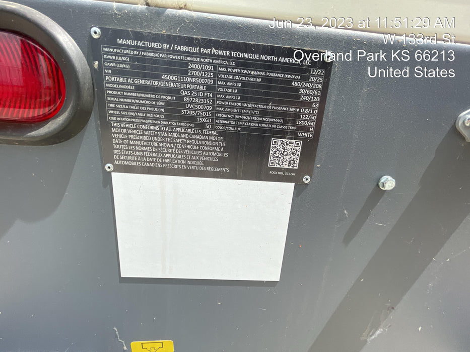 2023 ATLAS COPCO QAS25 CWK