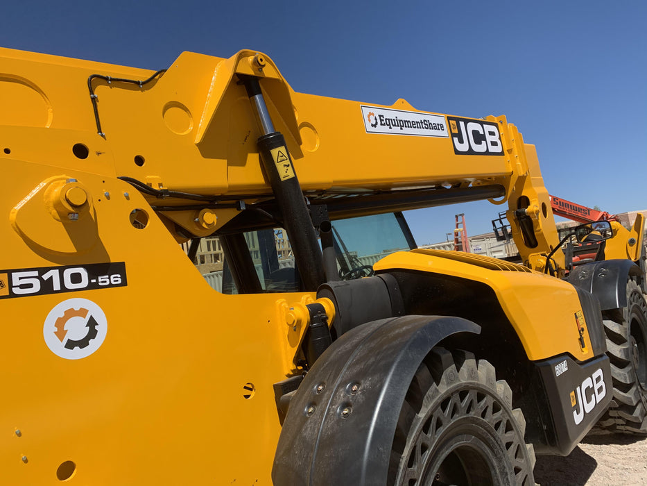 2020 JCB 510-56 Cab/Heat/Air, Solid Tires, Work Lights, Beacon, Aux Hydraulics, Back up Alarm, Lifting Eye, ES Decals